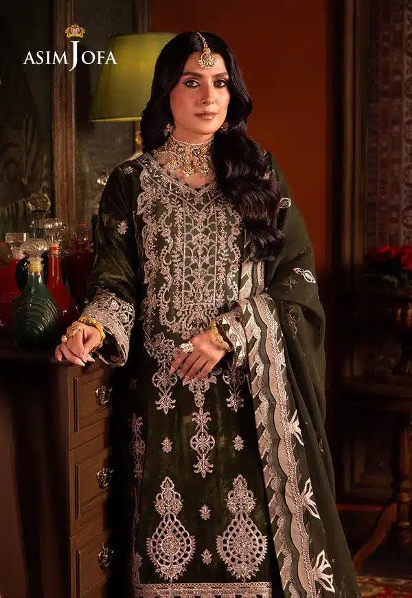 Asim Jofa | Makhmal Wedding Velvet 23 | AJMM-05 - Aqsa Fabrics