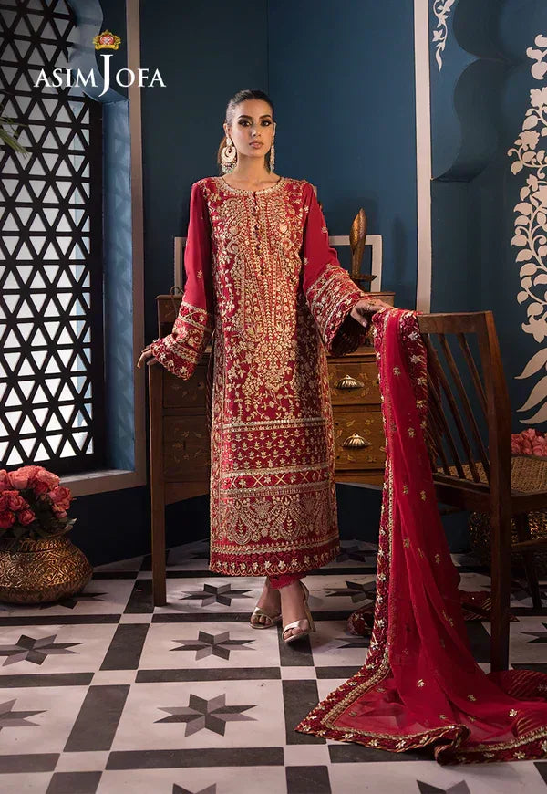 Asim Jofa | Fasana e Ishq Eid Luxury Lawn | AJFI-10 - Aqsa Fabrics
