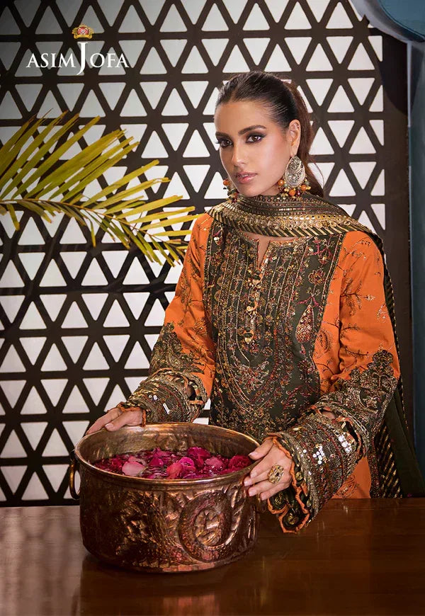 Asim Jofa | Fasana e Ishq Eid Luxury Lawn | AJFI-24 - Aqsa Fabrics