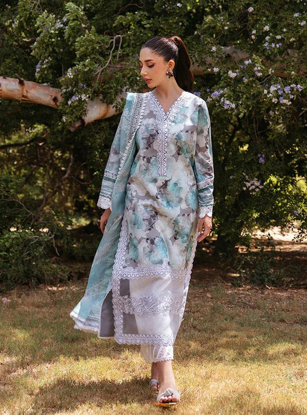 Zainab Chottani | Tahra Lawn 24 | ZINNIA - D 3B - Aqsa Fabrics