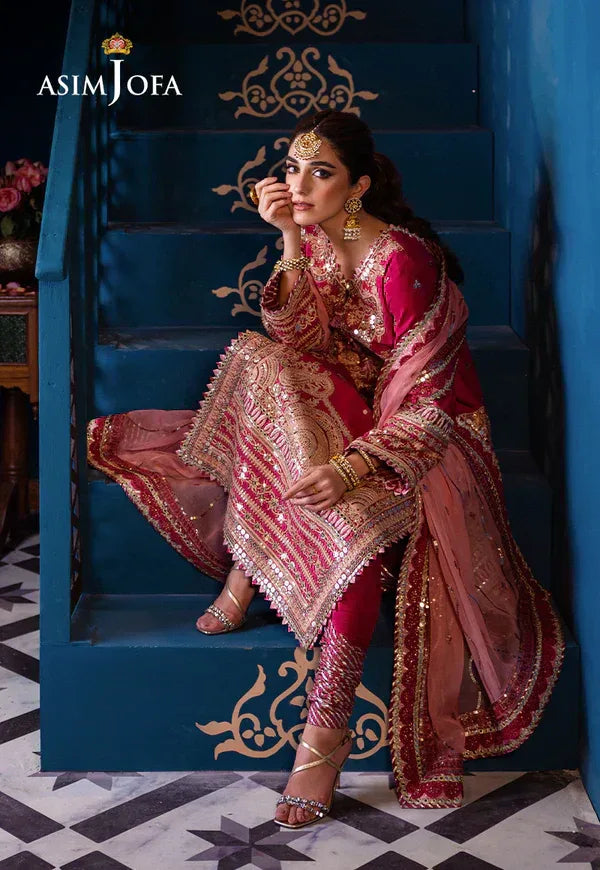Asim Jofa | Fasana e Ishq Eid Luxury Lawn | AJFI-18 - Aqsa Fabrics
