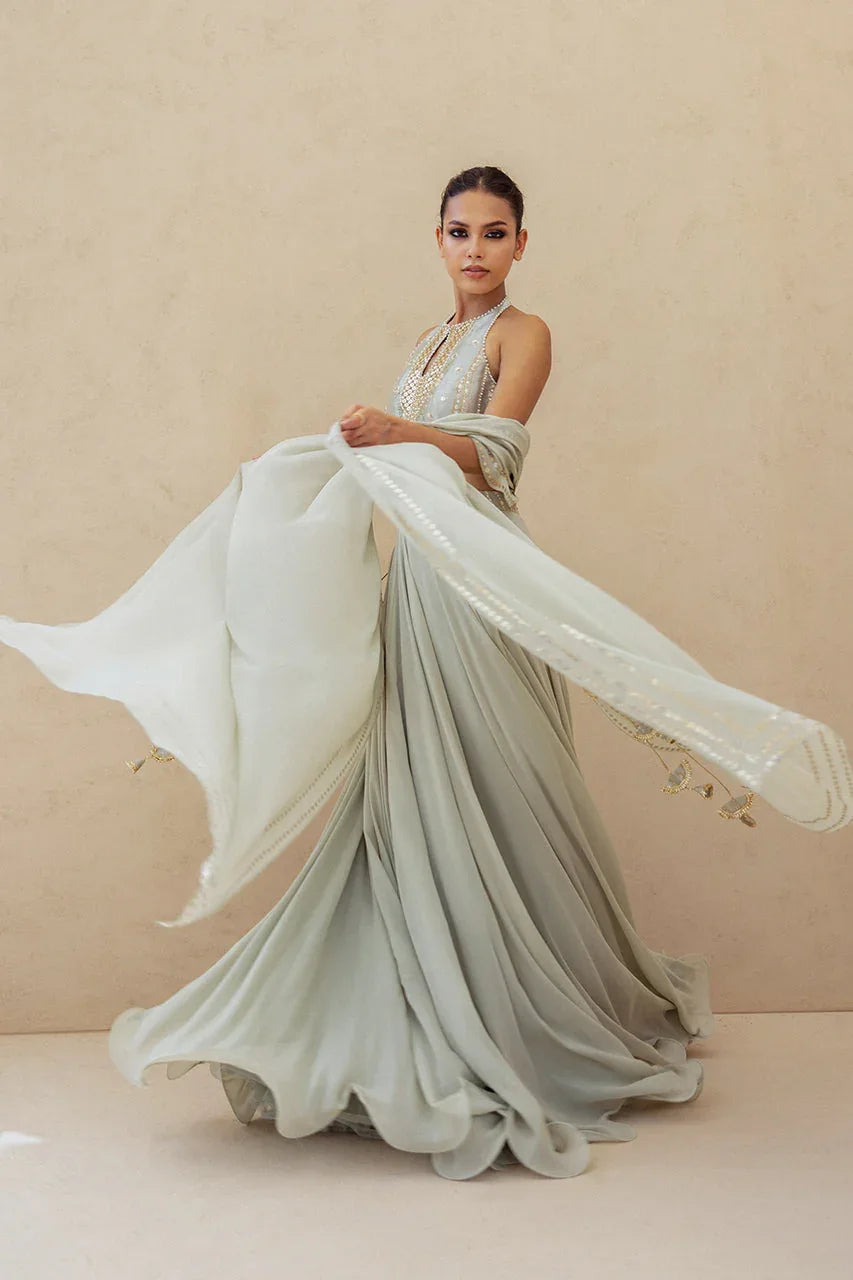 Sania Maskatiya | Fall Festive Shimmer | Dalia - Aqsa Fabrics