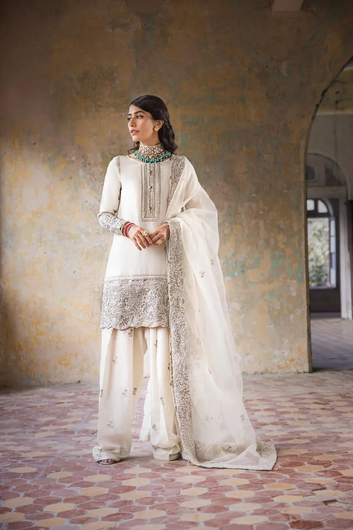 Erum Khan | Umaima Eid Edit | Hoorain - Aqsa Fabrics