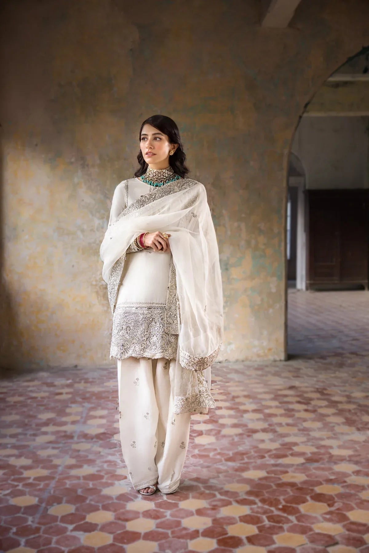 Erum Khan | Umaima Eid Edit | Hoorain - Aqsa Fabrics