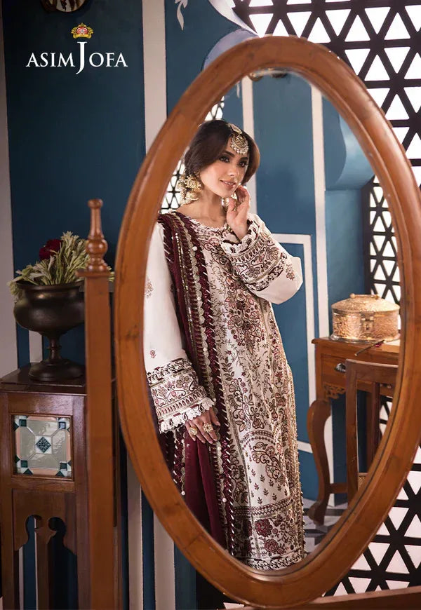 Asim Jofa | Fasana e Ishq Eid Luxury Lawn | AJFI-13 - Aqsa Fabrics