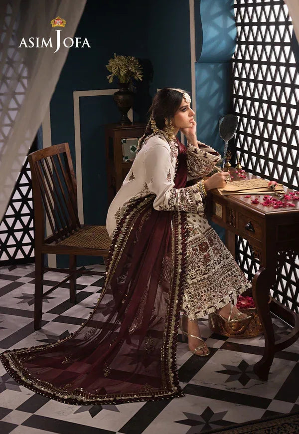 Asim Jofa | Fasana e Ishq Eid Luxury Lawn | AJFI-13 - Aqsa Fabrics