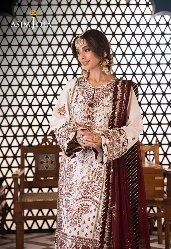Asim Jofa | Fasana e Ishq Eid Luxury Lawn | AJFI-13 - Aqsa Fabrics