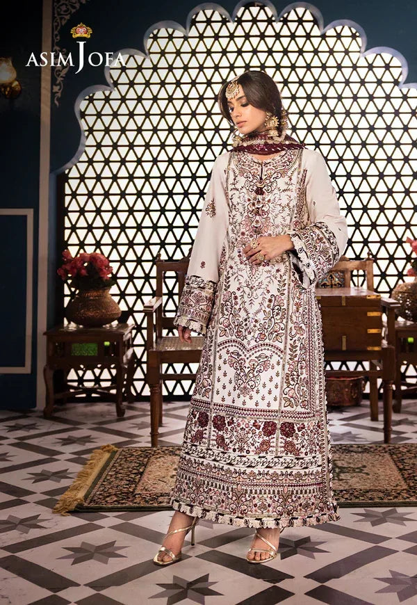 Asim Jofa | Fasana e Ishq Eid Luxury Lawn | AJFI-13 - Aqsa Fabrics
