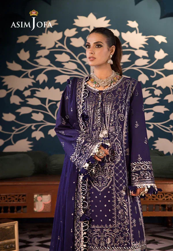 Asim Jofa | Fasana e Ishq Eid Luxury Lawn | AJFI-25 - Aqsa Fabrics