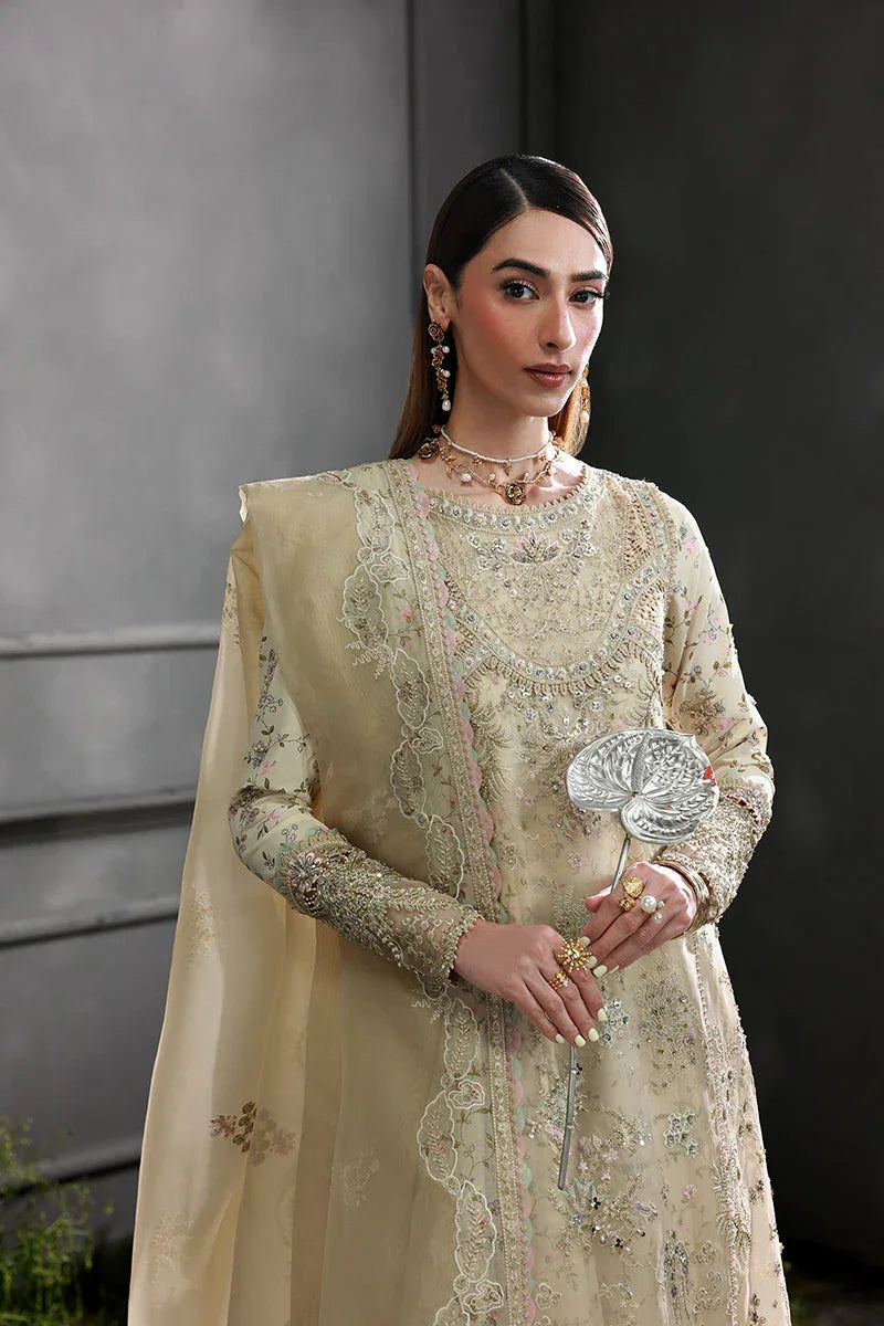 Qalamkar | Elirah Formals 25 | MF-04 IVORY GRACE - Aqsa Fabrics