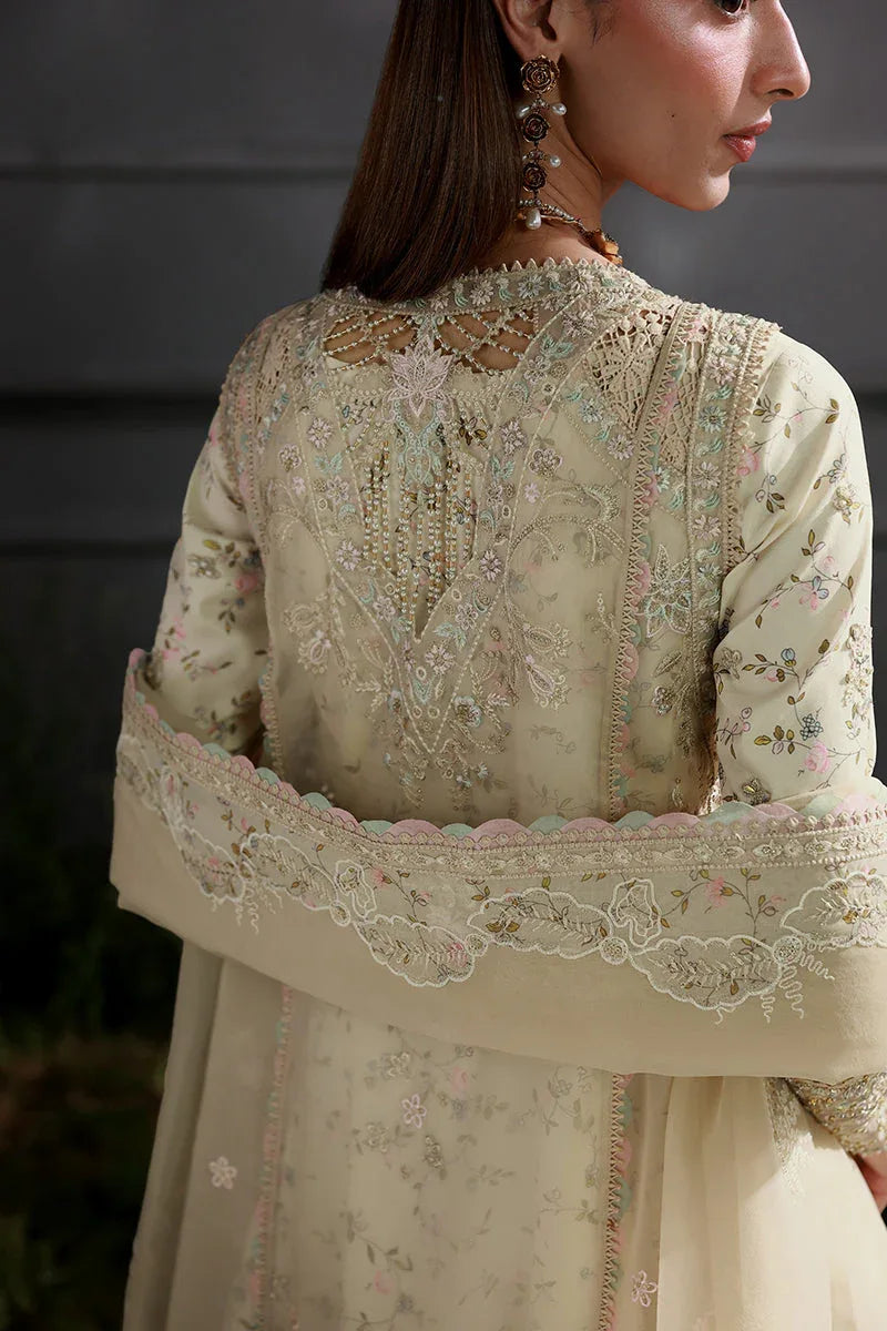 Qalamkar | Elirah Formals 25 | MF-04 IVORY GRACE - Aqsa Fabrics