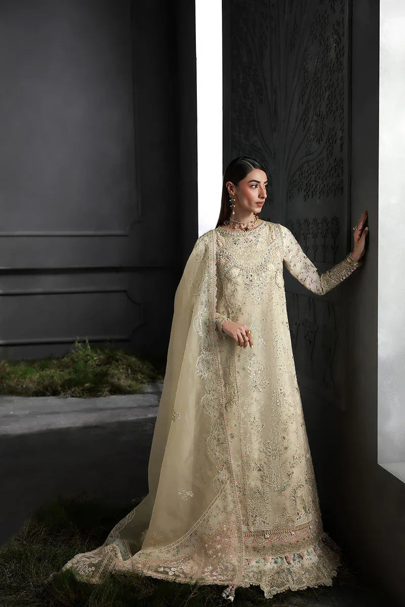 Qalamkar | Elirah Formals 25 | MF-04 IVORY GRACE - Aqsa Fabrics