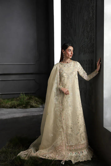 Qalamkar | Elirah Formals 25 | MF-04 IVORY GRACE - Aqsa Fabrics