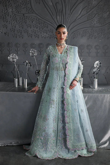 Qalamkar | Elirah Formals 25 | MF-08 SERENE AQUA - Aqsa Fabrics