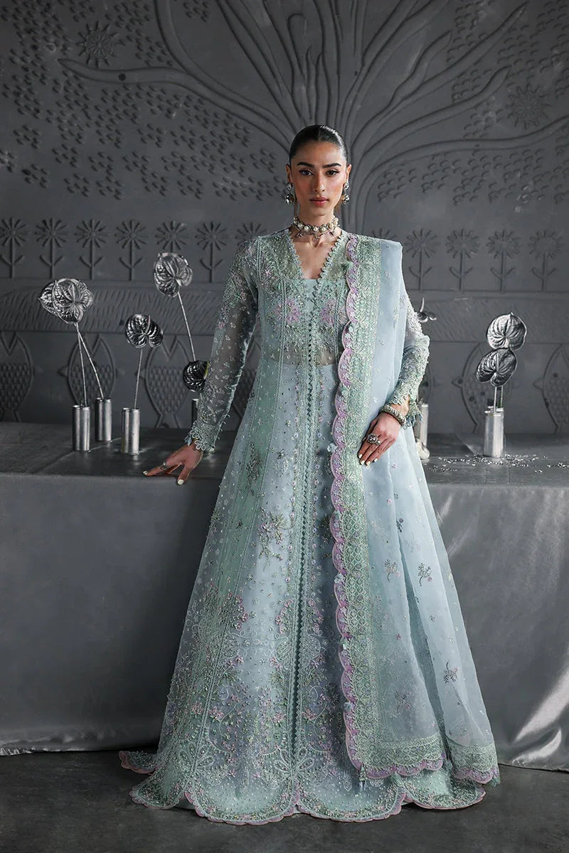 Qalamkar | Elirah Formals 25 | MF-08 SERENE AQUA - Aqsa Fabrics