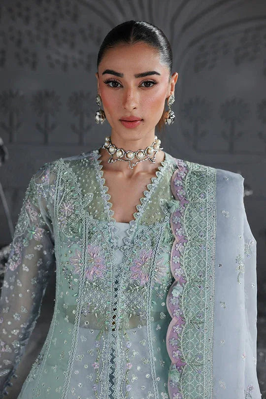 Qalamkar | Elirah Formals 25 | MF-08 SERENE AQUA - Aqsa Fabrics