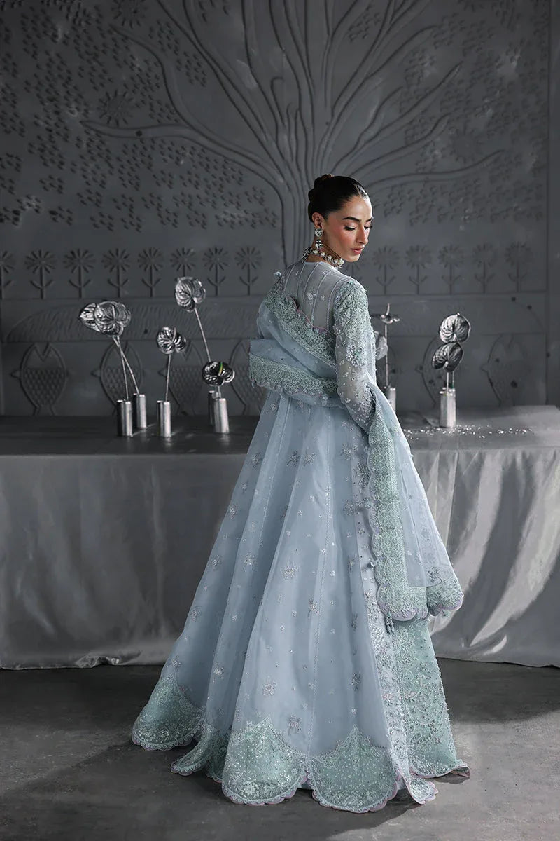Qalamkar | Elirah Formals 25 | MF-08 SERENE AQUA - Aqsa Fabrics