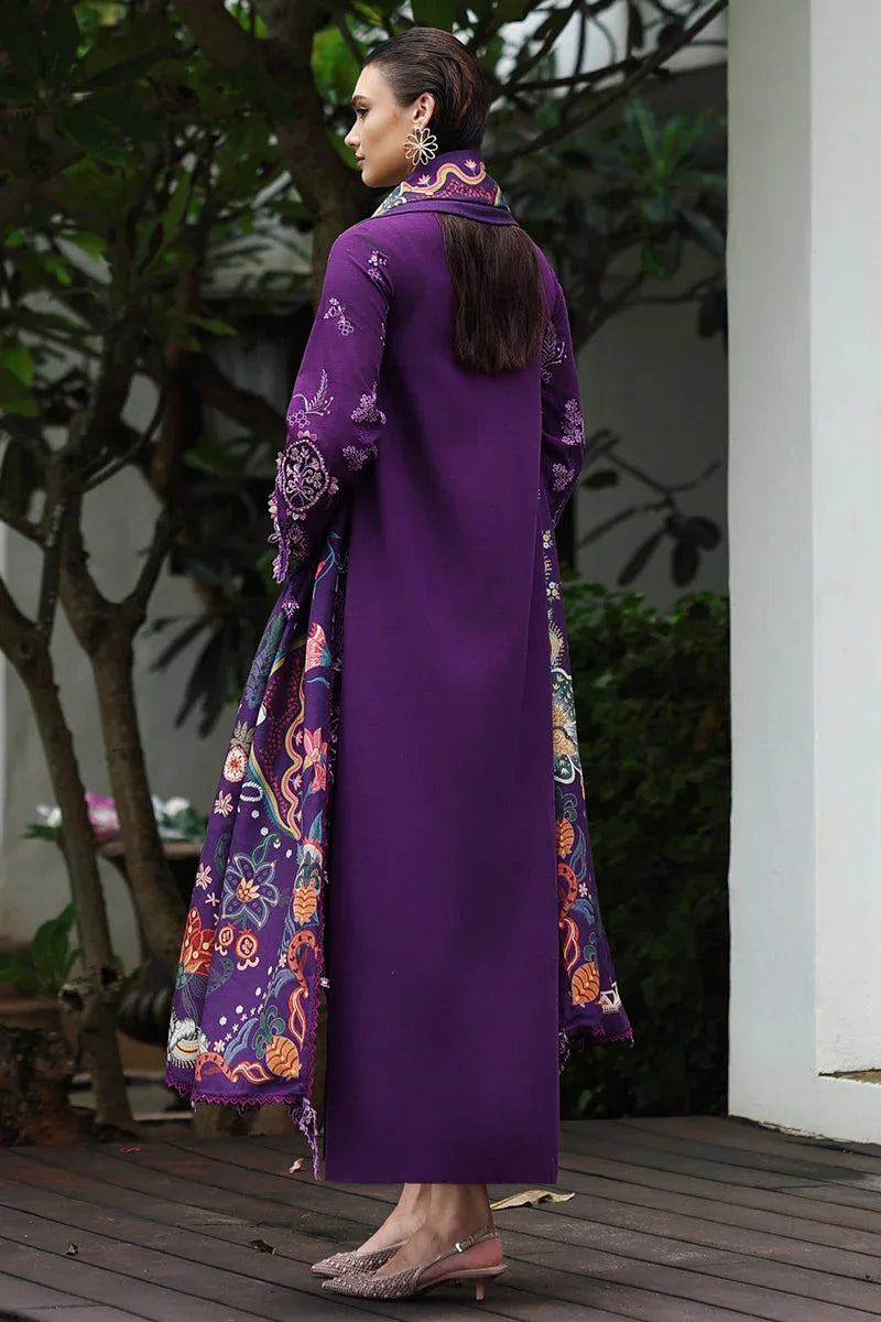 Qalamkar | Q Linen 25 | KL-15 IRIS - Aqsa Fabrics