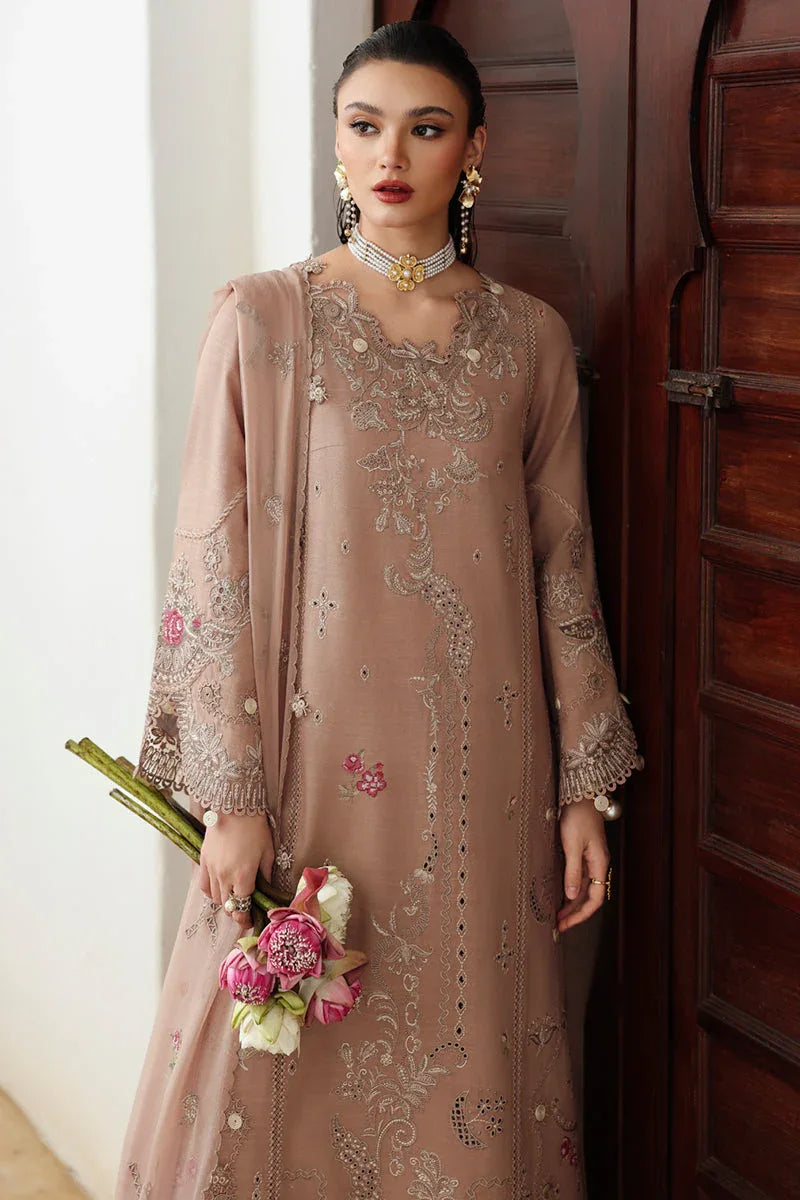 Qalamkar | Q Linen 25 | KL-14 DUSK - Aqsa Fabrics