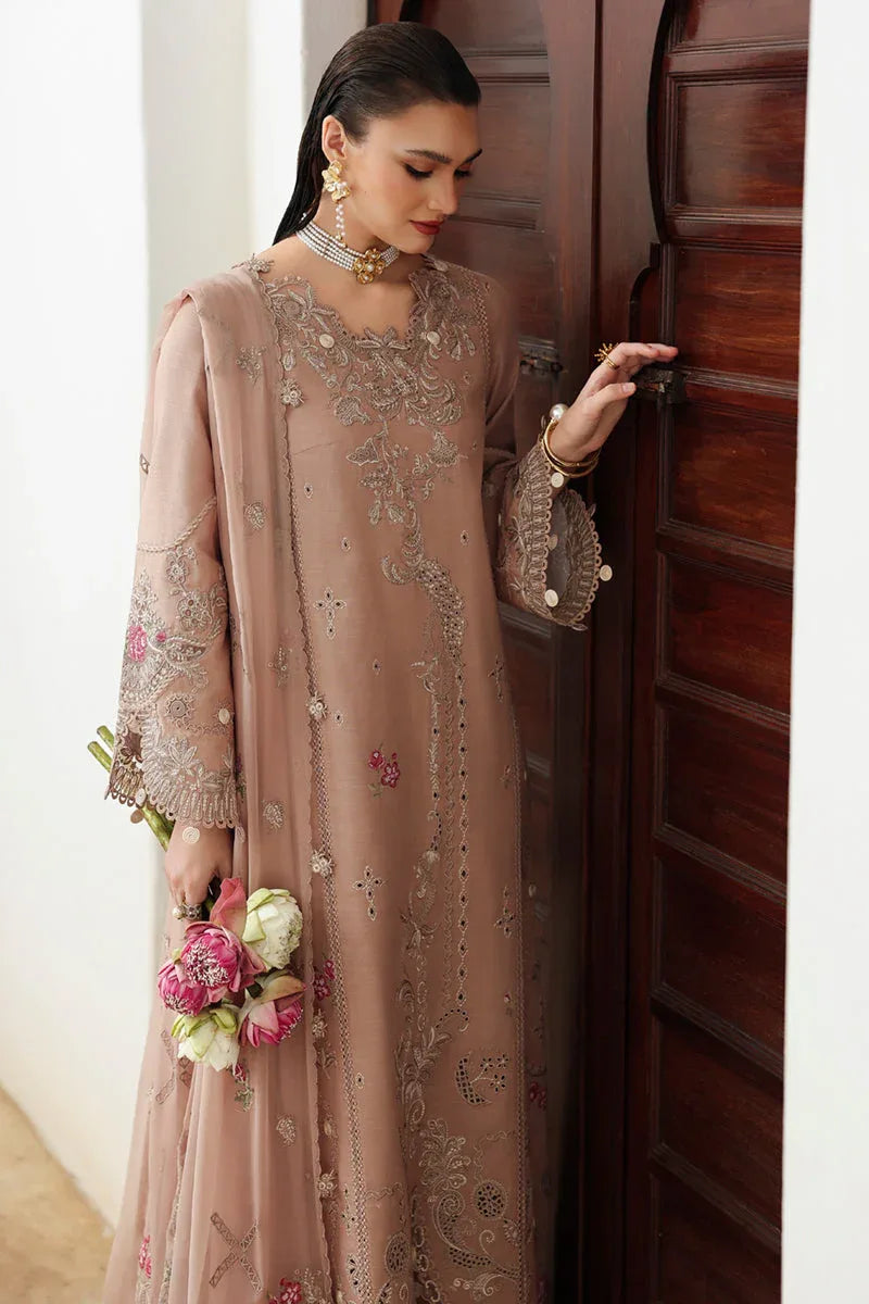 Qalamkar | Q Linen 25 | KL-14 DUSK - Aqsa Fabrics