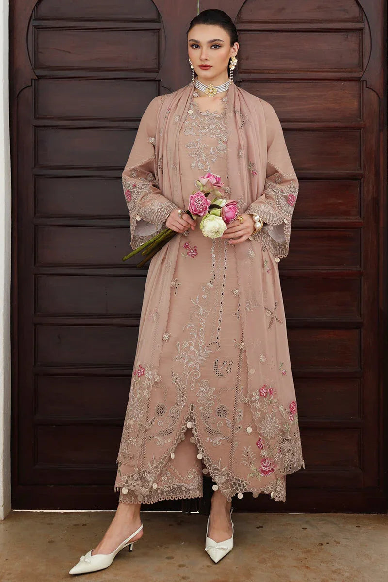 Qalamkar | Q Linen 25 | KL-14 DUSK - Aqsa Fabrics