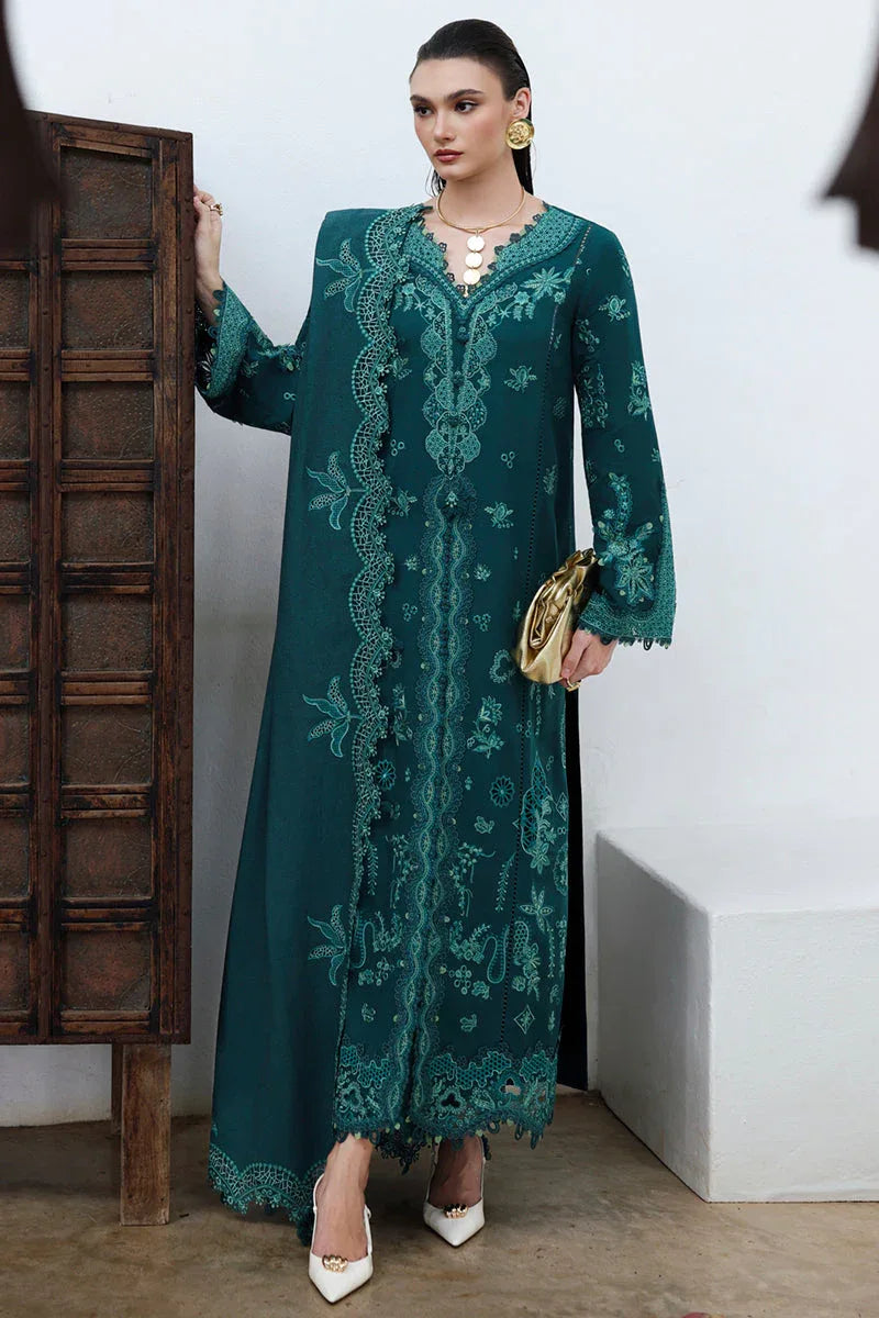 Qalamkar | Q Linen 25 | KL-11 MEADOW - Aqsa Fabrics