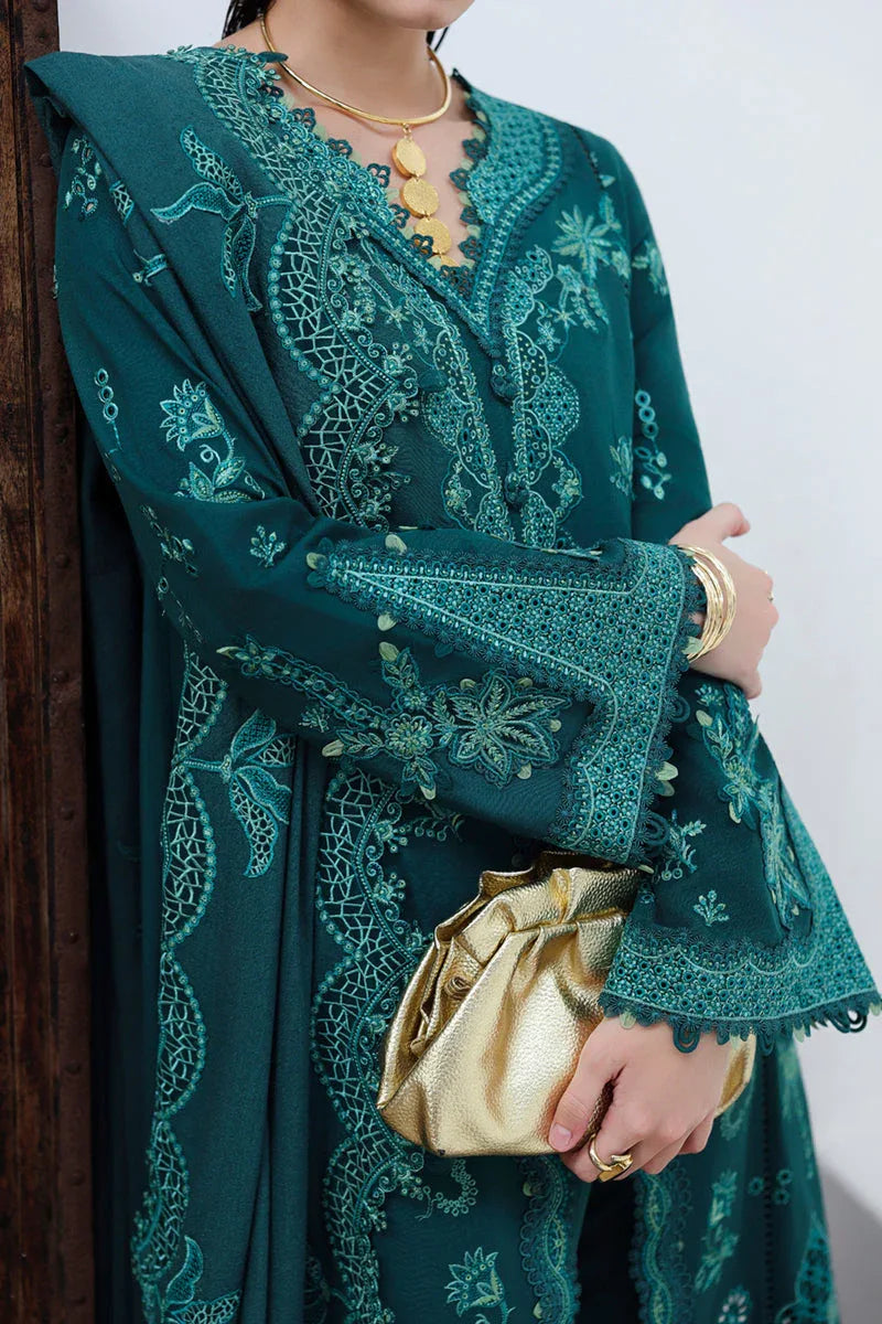 Qalamkar | Q Linen 25 | KL-11 MEADOW - Aqsa Fabrics