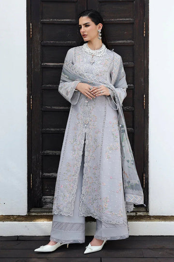 Qalamkar | Q Linen 25 | KL-02 HAZE - Aqsa Fabrics