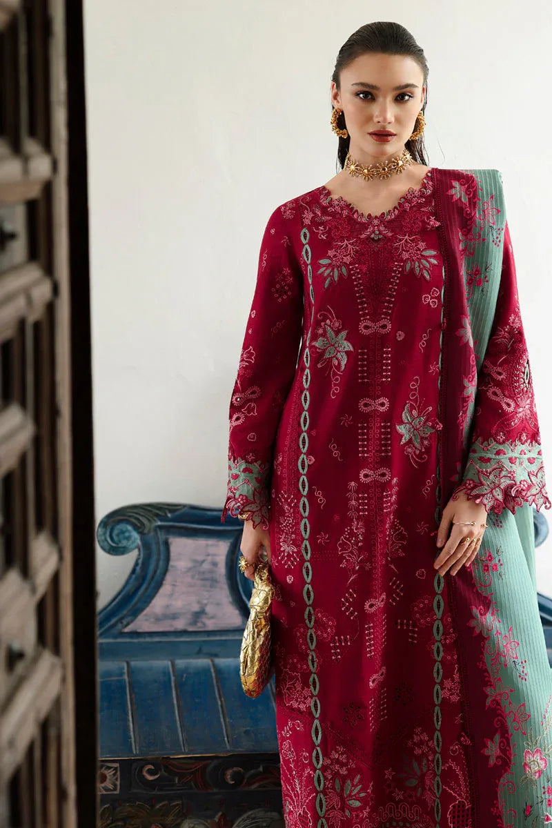 Qalamkar | Q Linen 25 | KL-12 ROOHI - Aqsa Fabrics