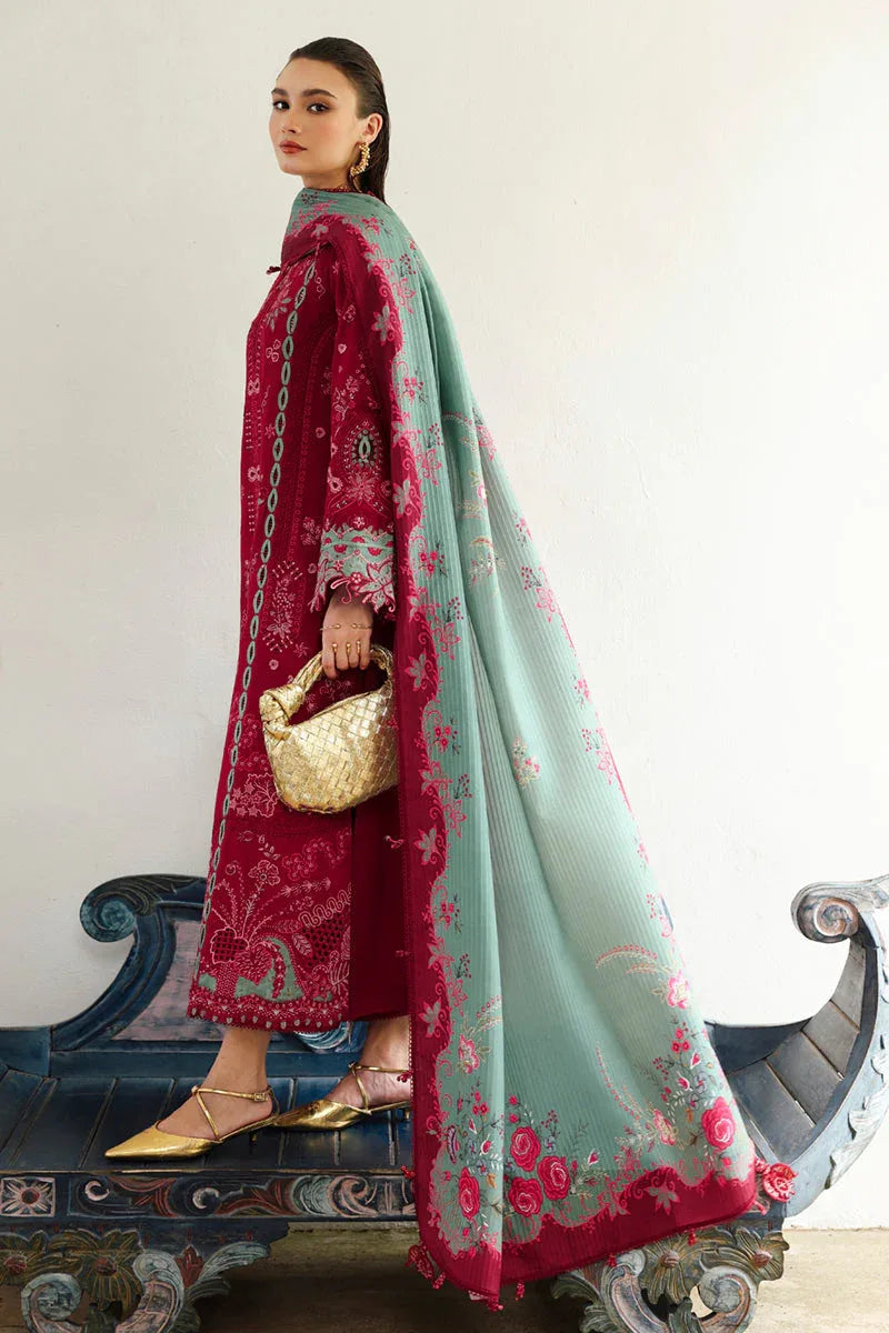 Qalamkar | Q Linen 25 | KL-12 ROOHI - Aqsa Fabrics