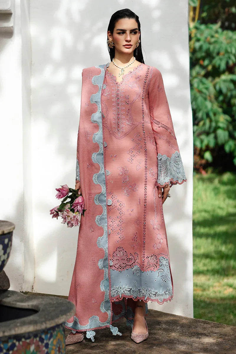 Qalamkar | Q Linen 25 | KL-10 FAYE - Aqsa Fabrics