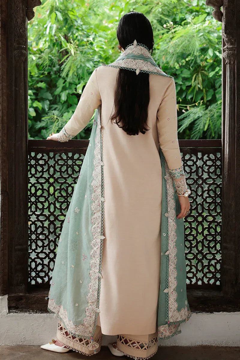 Qalamkar | Q Linen 25 | KL-07 WHISPER - Aqsa Fabrics