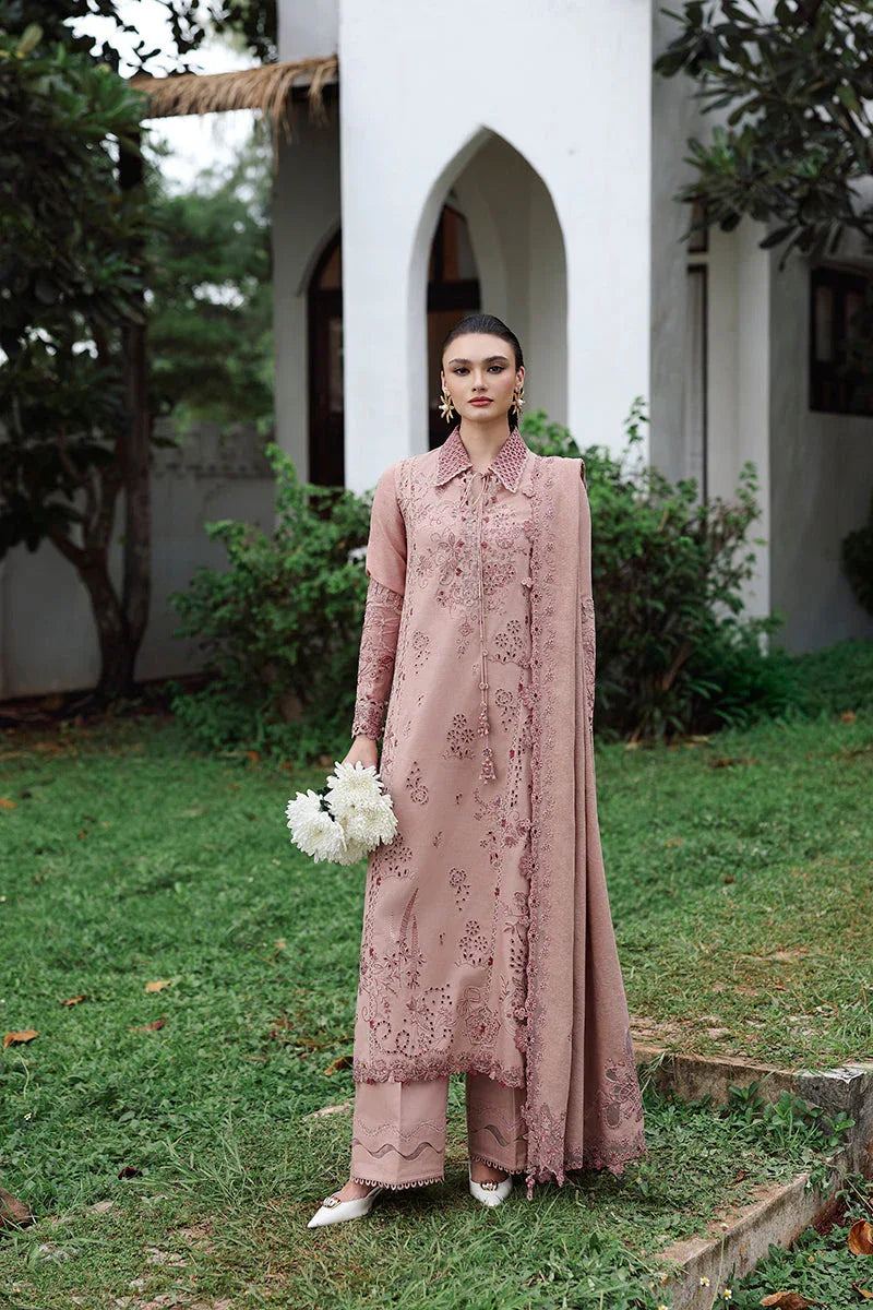 Qalamkar | Q Linen 25 | KL-08 VEIL - Aqsa Fabrics