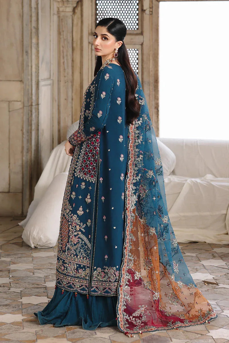 Qalamkar | Shadmaani Formals 25 | RH-02 NEELAM - Aqsa Fabrics