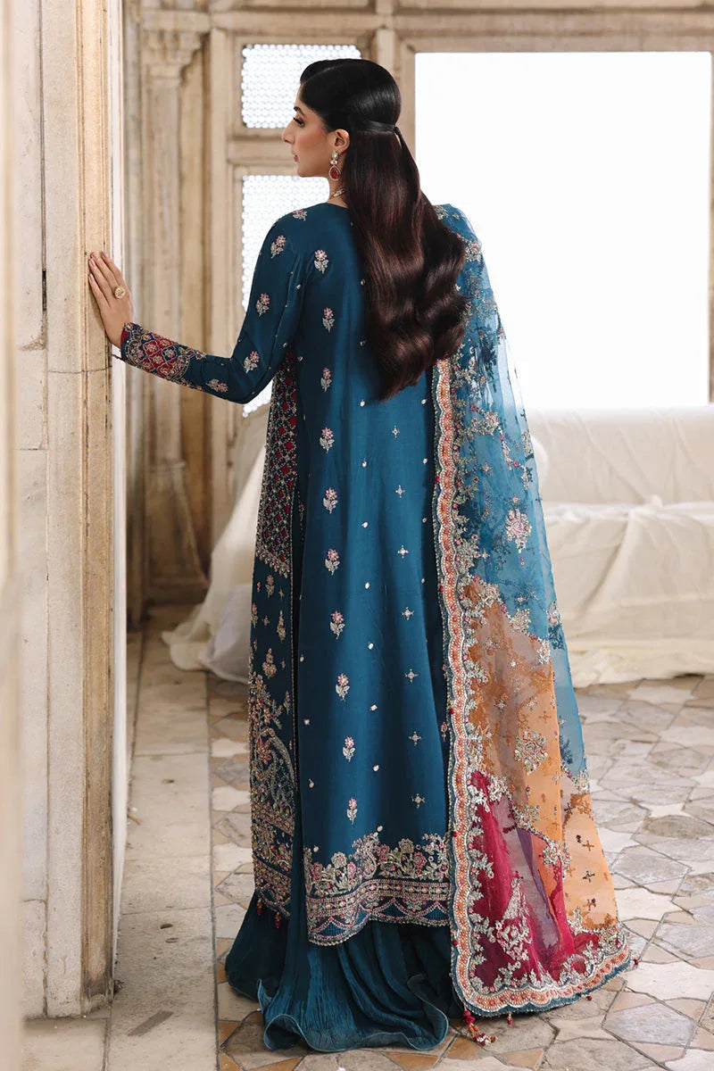 Qalamkar | Shadmaani Formals 25 | RH-02 NEELAM - Aqsa Fabrics