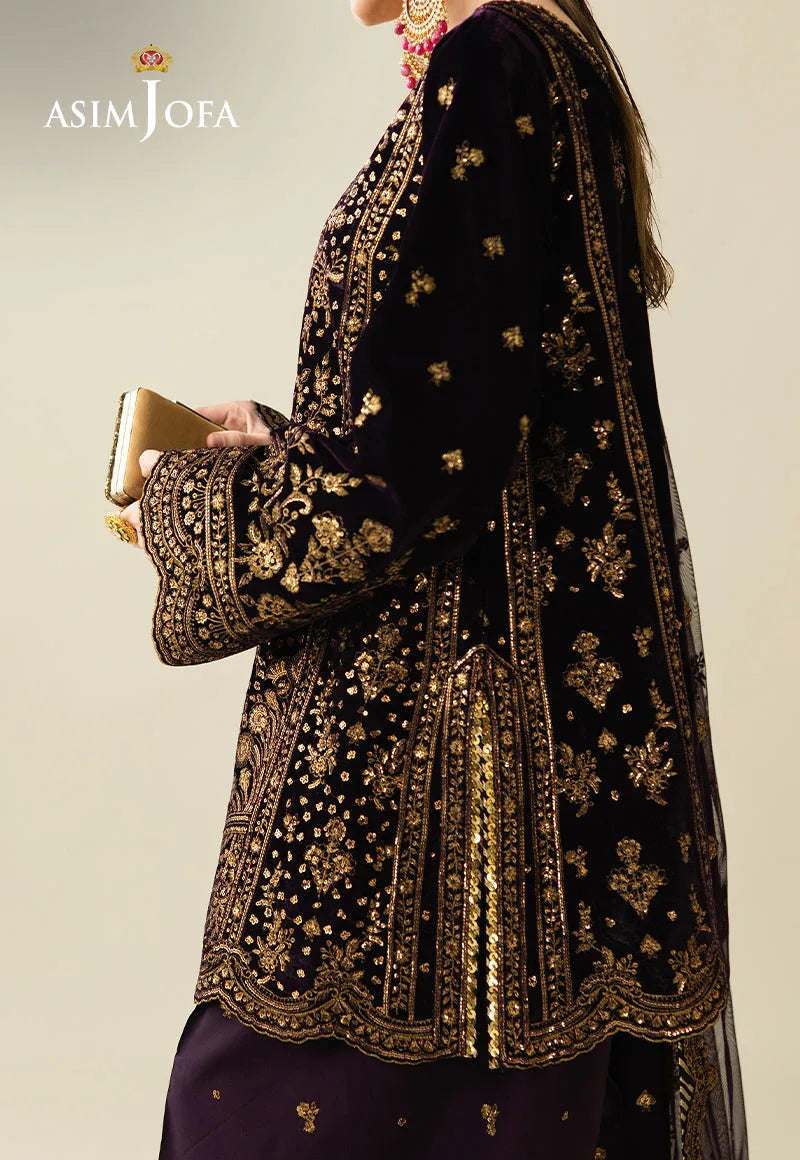 Asim Jofa | Makhmal Velvet 25 | AJULM-02 - Aqsa Fabrics
