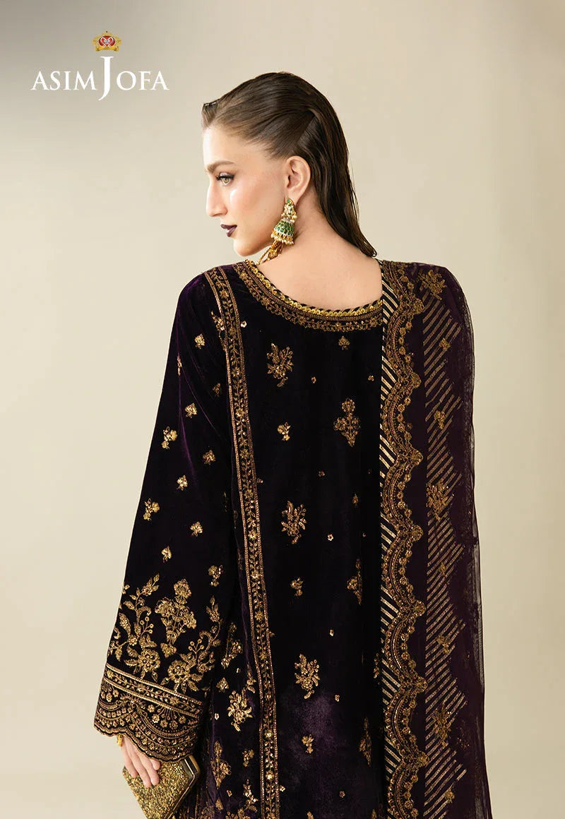 Asim Jofa | Makhmal Velvet 25 | AJULM-02 - Aqsa Fabrics