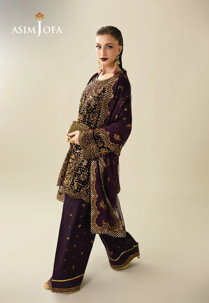 Asim Jofa | Makhmal Velvet 25 | AJULM-02 - Aqsa Fabrics