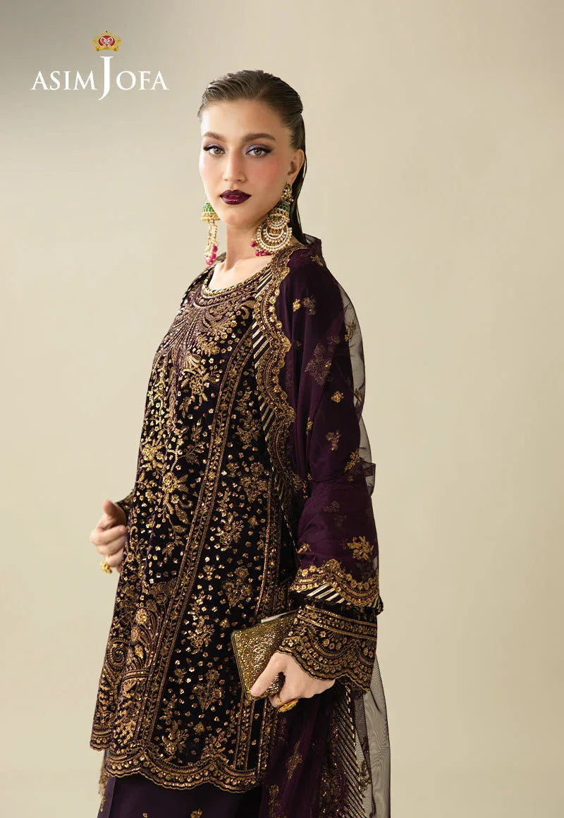 Asim Jofa | Makhmal Velvet 25 | AJULM-02 - Aqsa Fabrics