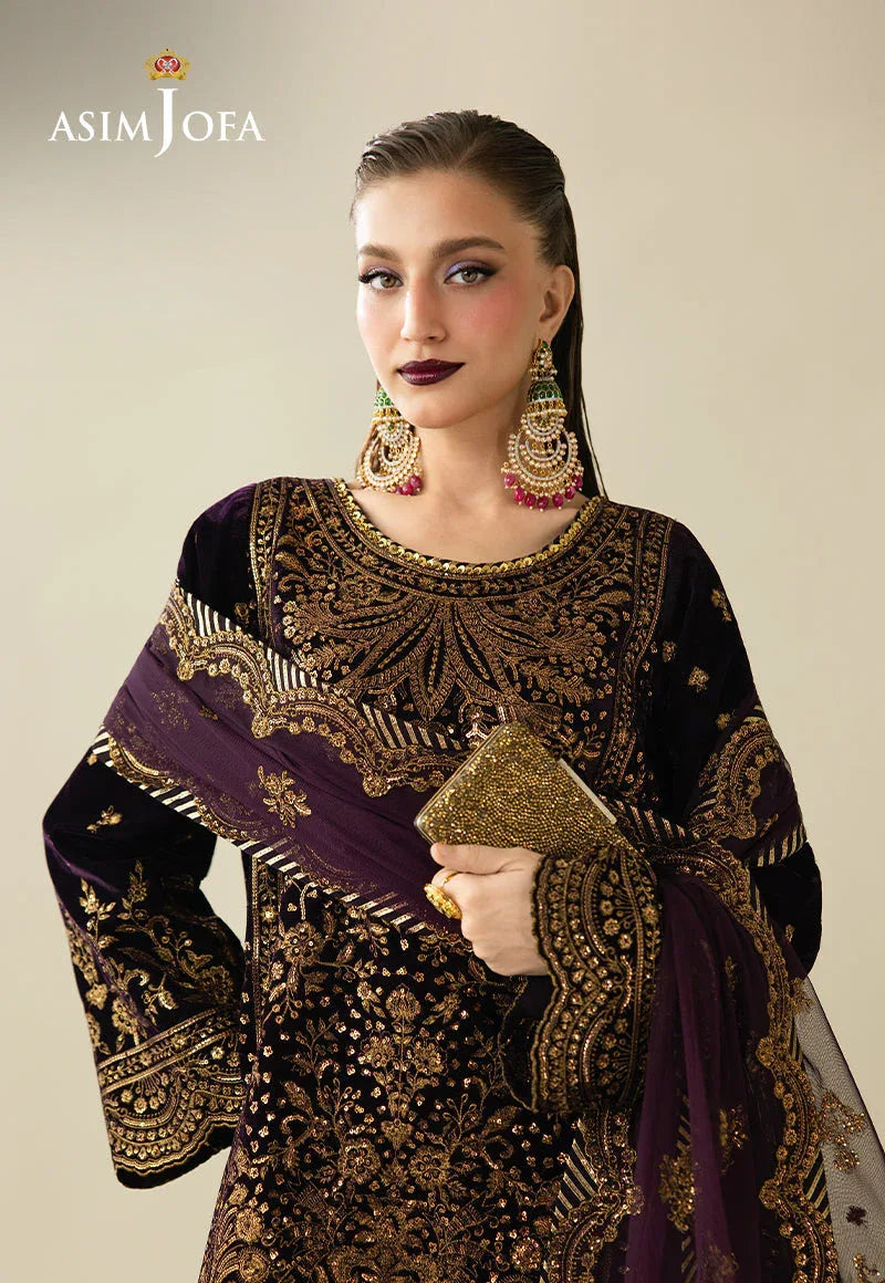 Asim Jofa | Makhmal Velvet 25 | AJULM-02 - Aqsa Fabrics