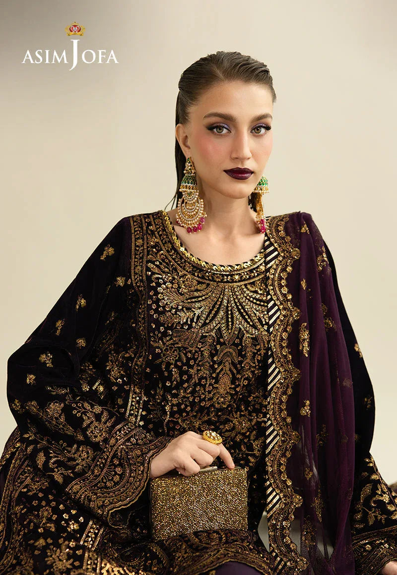 Asim Jofa | Makhmal Velvet 25 | AJULM-02 - Aqsa Fabrics