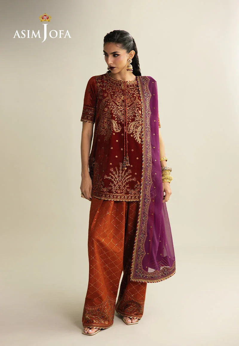 Asim Jofa | Makhmal Velvet 25 | AJULM-08 - Aqsa Fabrics