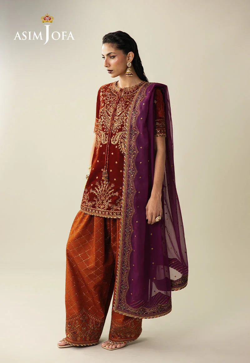 Asim Jofa | Makhmal Velvet 25 | AJULM-08 - Aqsa Fabrics