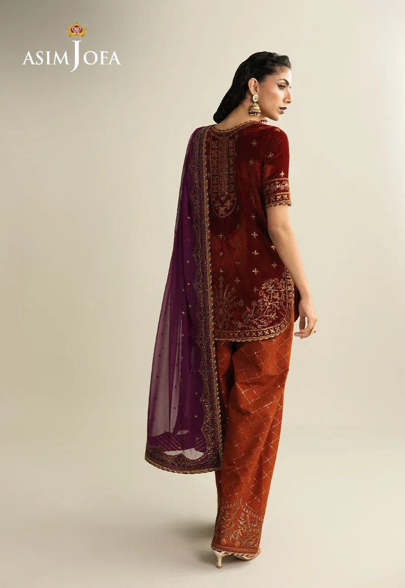 Asim Jofa | Makhmal Velvet 25 | AJULM-08 - Aqsa Fabrics