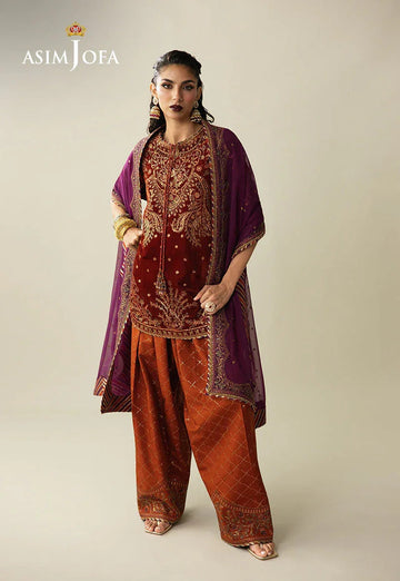 Asim Jofa | Makhmal Velvet 25 | AJULM-08 - Aqsa Fabrics