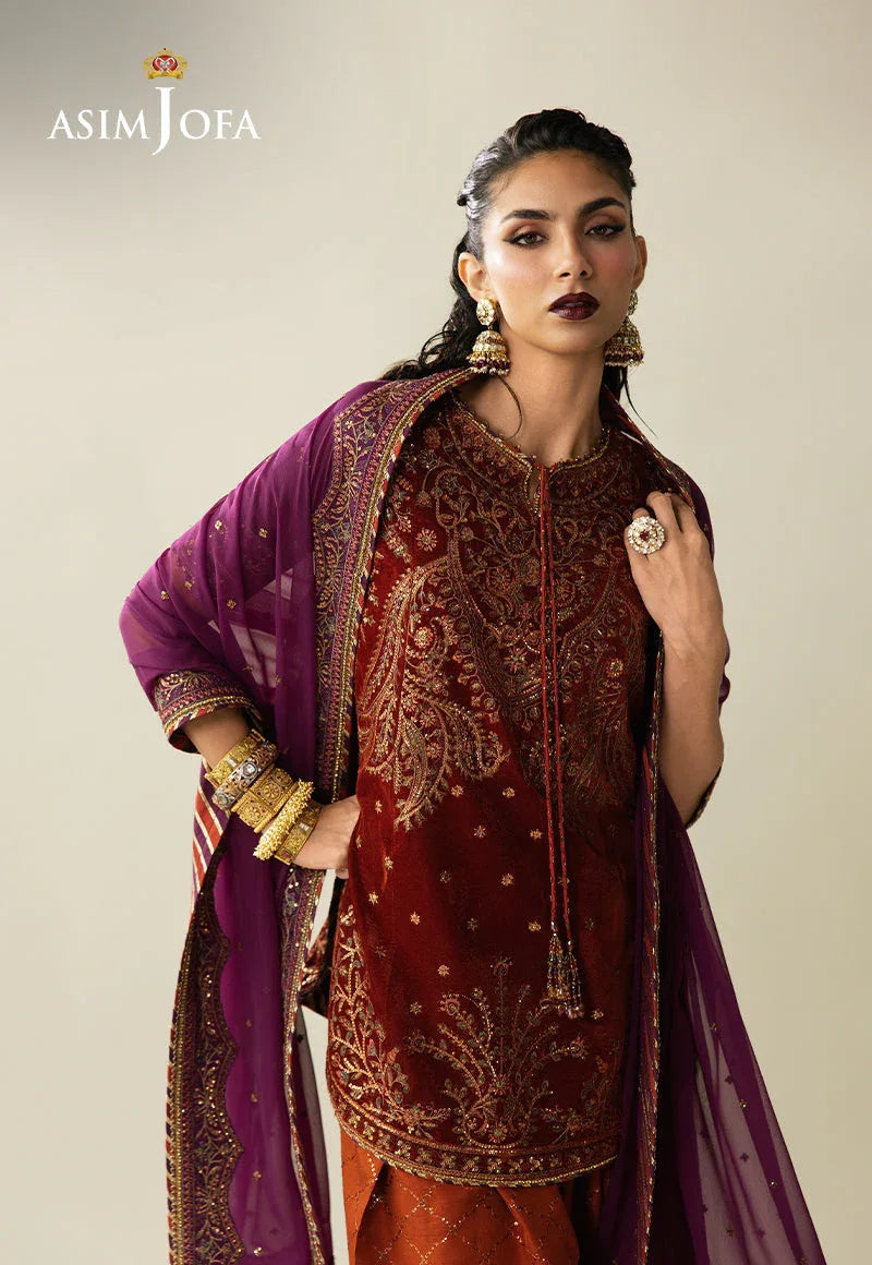 Asim Jofa | Makhmal Velvet 25 | AJULM-08 - Aqsa Fabrics