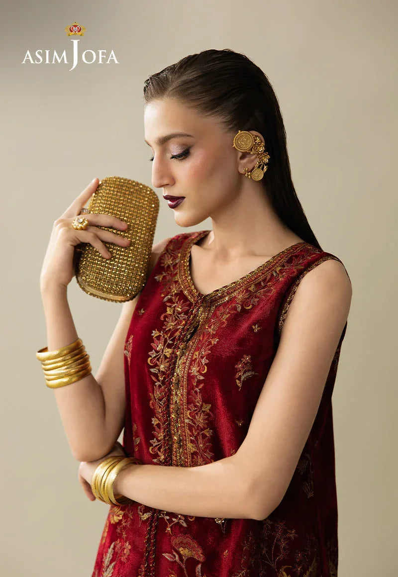 Asim Jofa | Makhmal Velvet 25 | AJULM-05 - Aqsa Fabrics