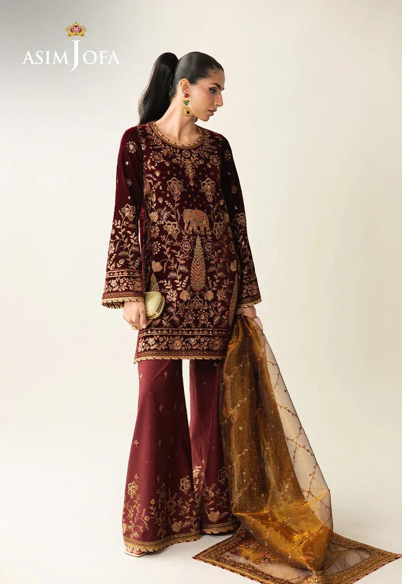 Asim Jofa | Makhmal Velvet 25 | AJULM-07 - Aqsa Fabrics