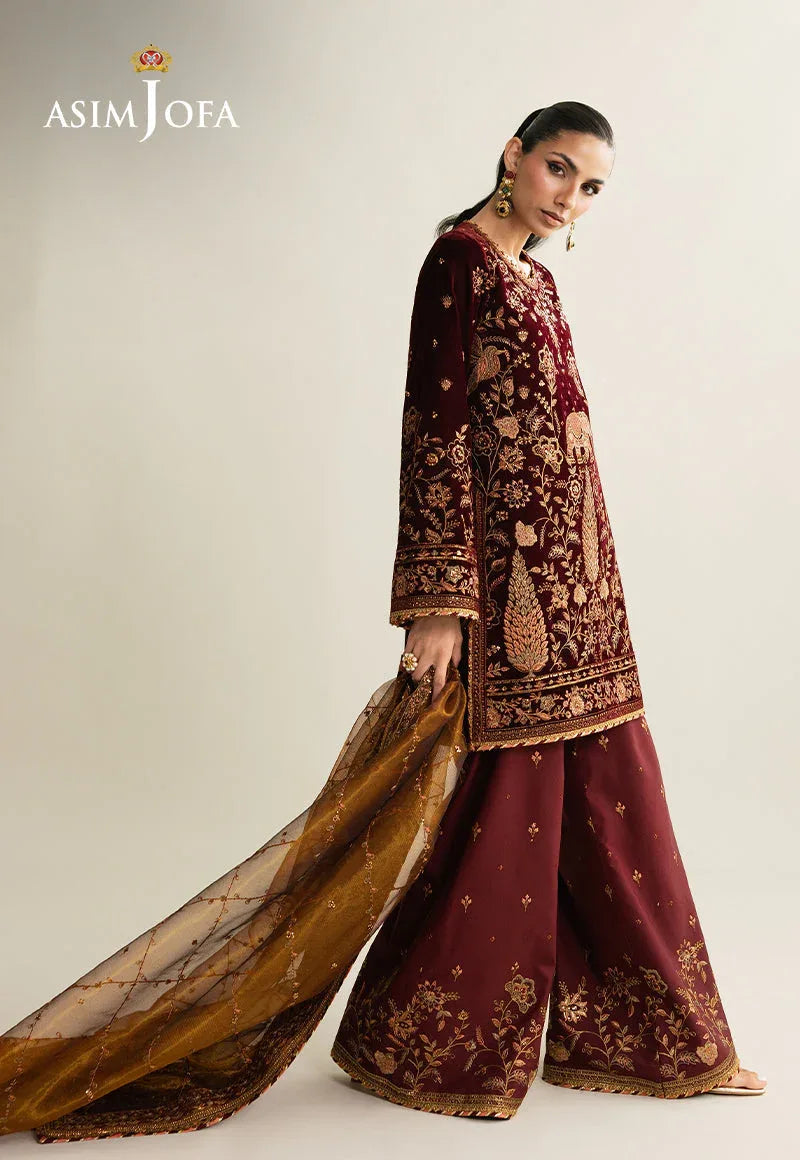 Asim Jofa | Makhmal Velvet 25 | AJULM-07 - Aqsa Fabrics