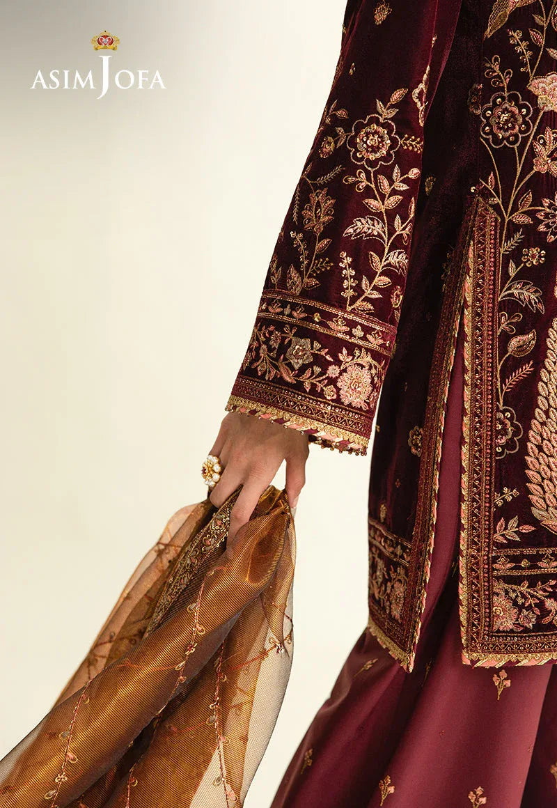 Asim Jofa | Makhmal Velvet 25 | AJULM-07 - Aqsa Fabrics